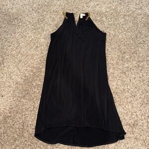 Gold chain Michael Kors black dress